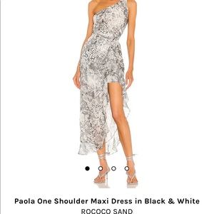 Rococo Sand Maxi Dress in Black and White